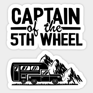 Captain Of The 5th Wheel Funny Camping Sticker